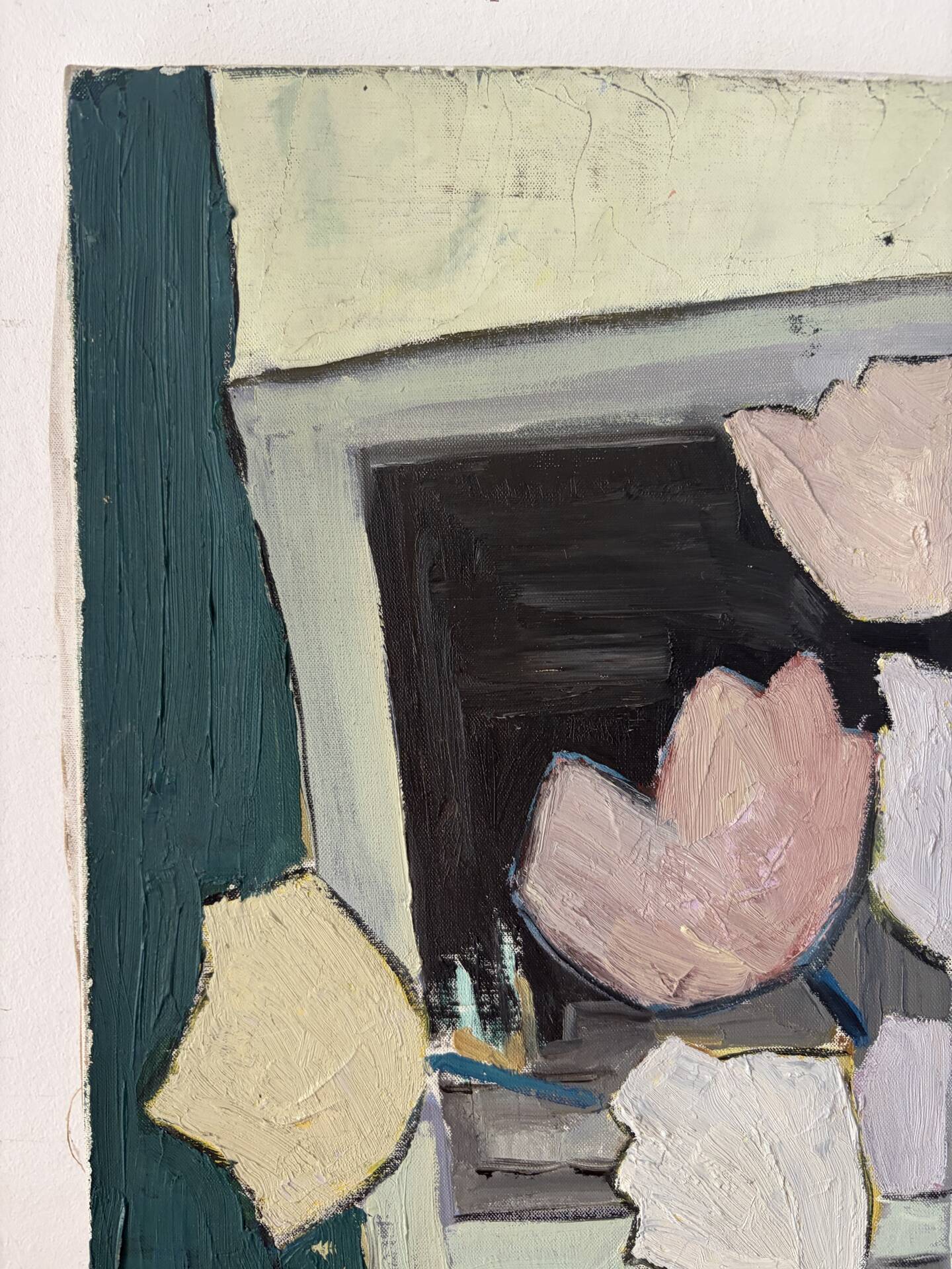 Vase cubiste, huile sur toile