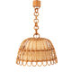Mid-century Spanish rattan pendant lamp