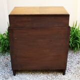 Pretty little Art Deco chest of drawers from the 1930s in walnut.