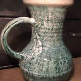 Ceramic pitcher Accolay cracked green