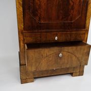 Secretary - Hand polished birch & intarsia - 2 drawers - 1840s