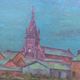 Oil on canvas paper view by day