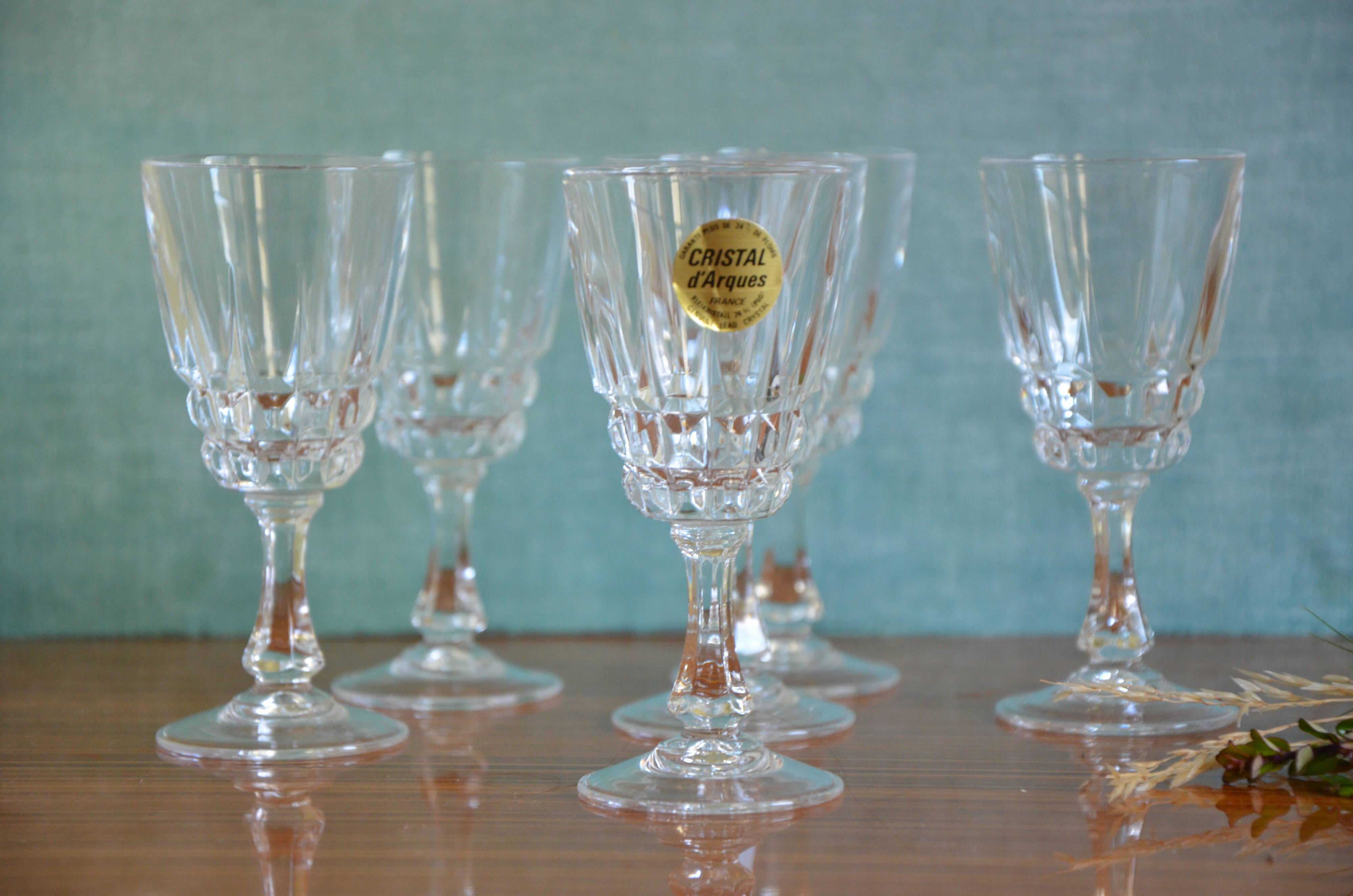 Set of 6 Arques crystal glasses
