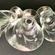 6 wine glasses carved with lily of the valley sprigs