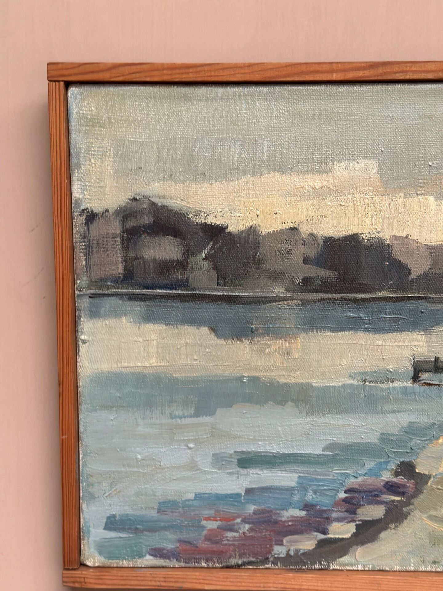 Original Swedish Oil On Canvas – “Seascape” By Gustaf Olsson – Signed – Vintage & Framed – 50 × 30 Cm (19.7" × 11.8")