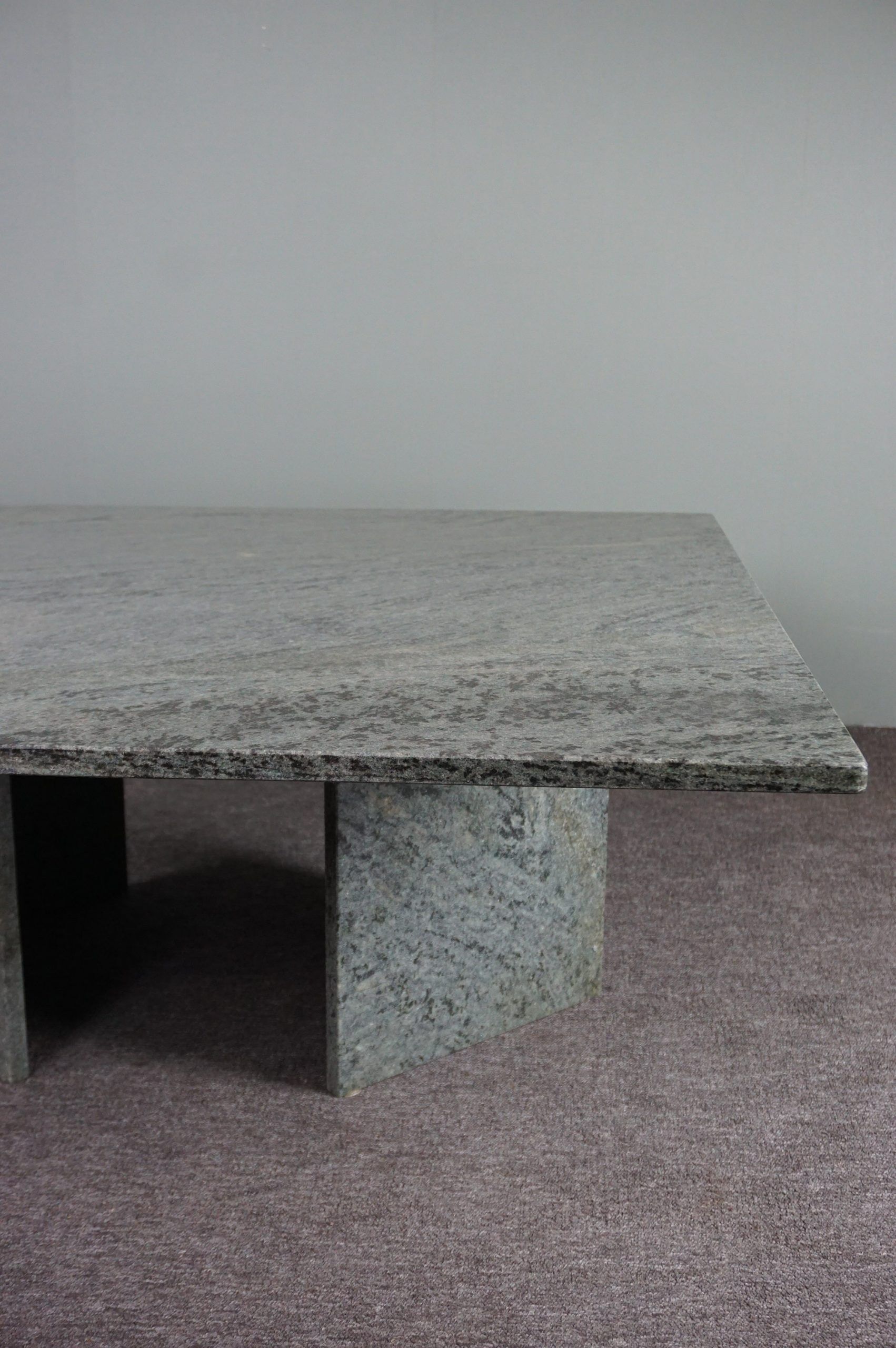 Modern mid-century granite coffee table