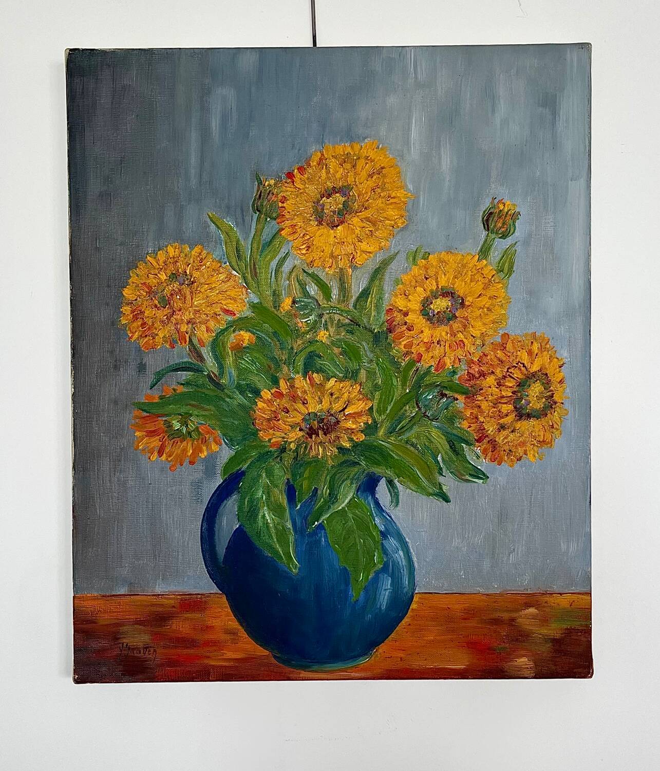 Huile sur toile nature morte