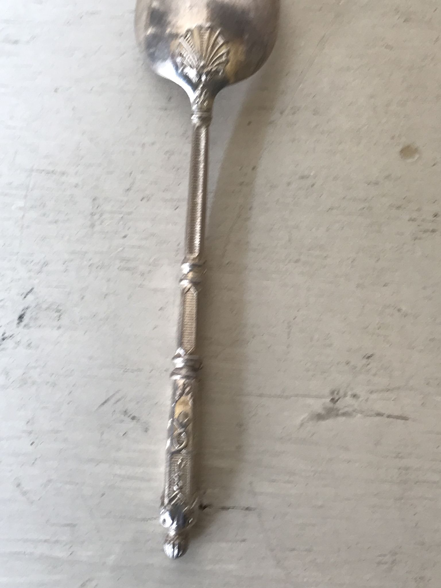 Series of 6 small spoons to mocha metal silver brand sfam russian décor