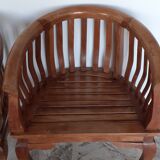 Pair of colonial style armchairs