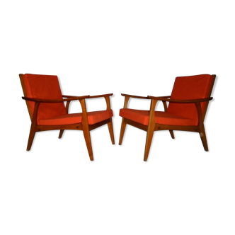 Pair of Scandinavian armchairs from the 50s