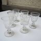 6 Antique Caton Style Crystal Stemmed Glasses H11 cm