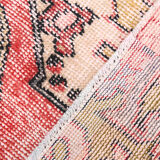 4x6 red turkish vintage rug, 4x6 handmade vintage rug