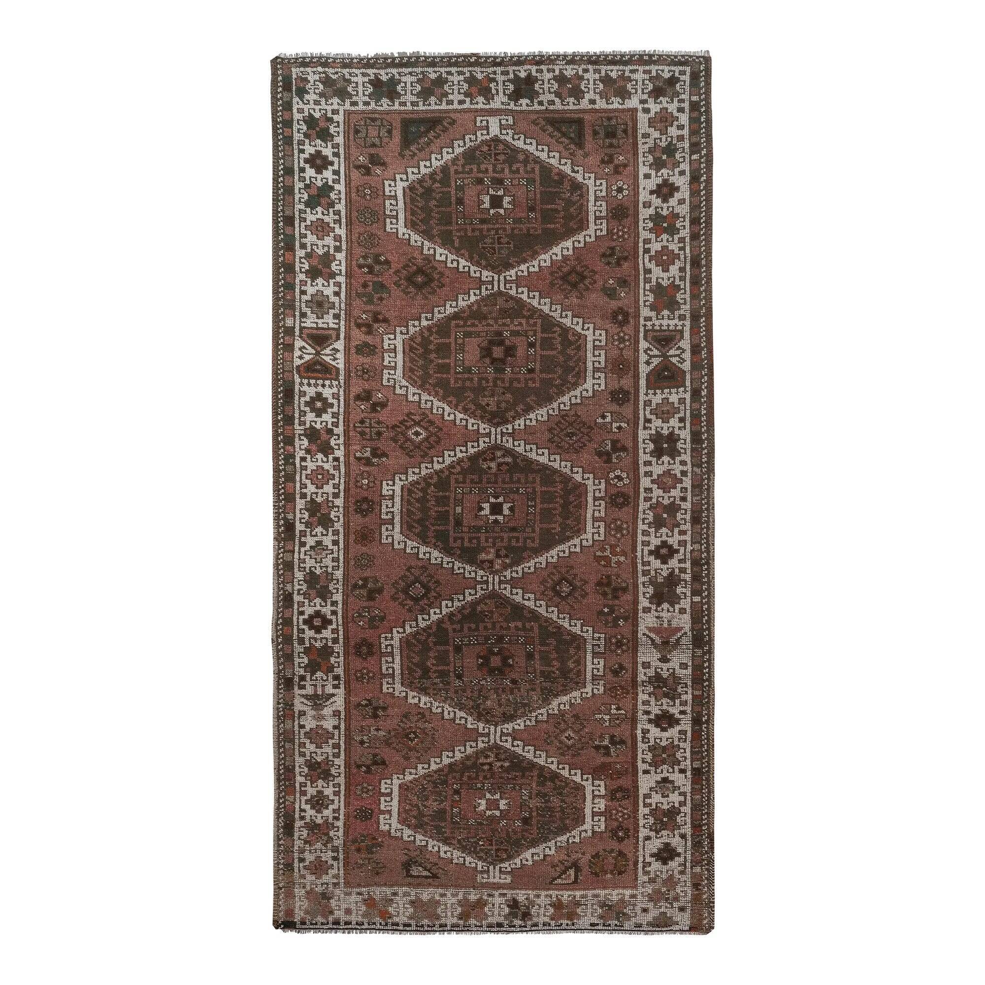 Vintage Turkish hallway rug 133x262 cm