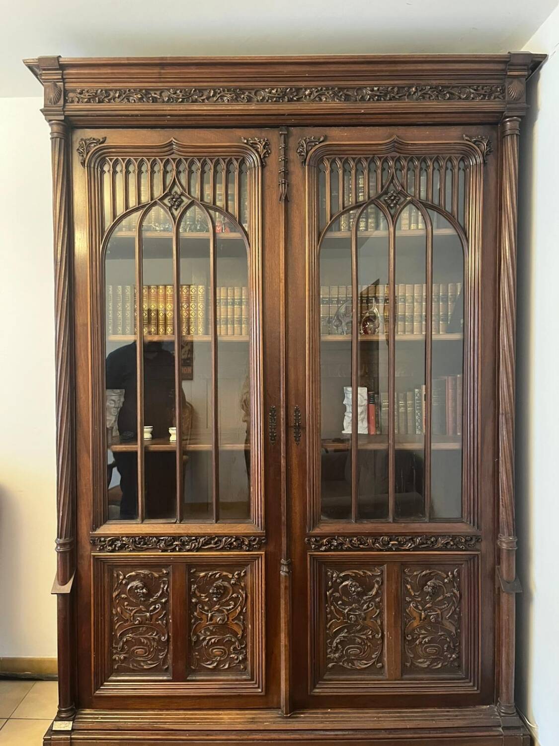 Antique wardrobe in neo-Gothic style