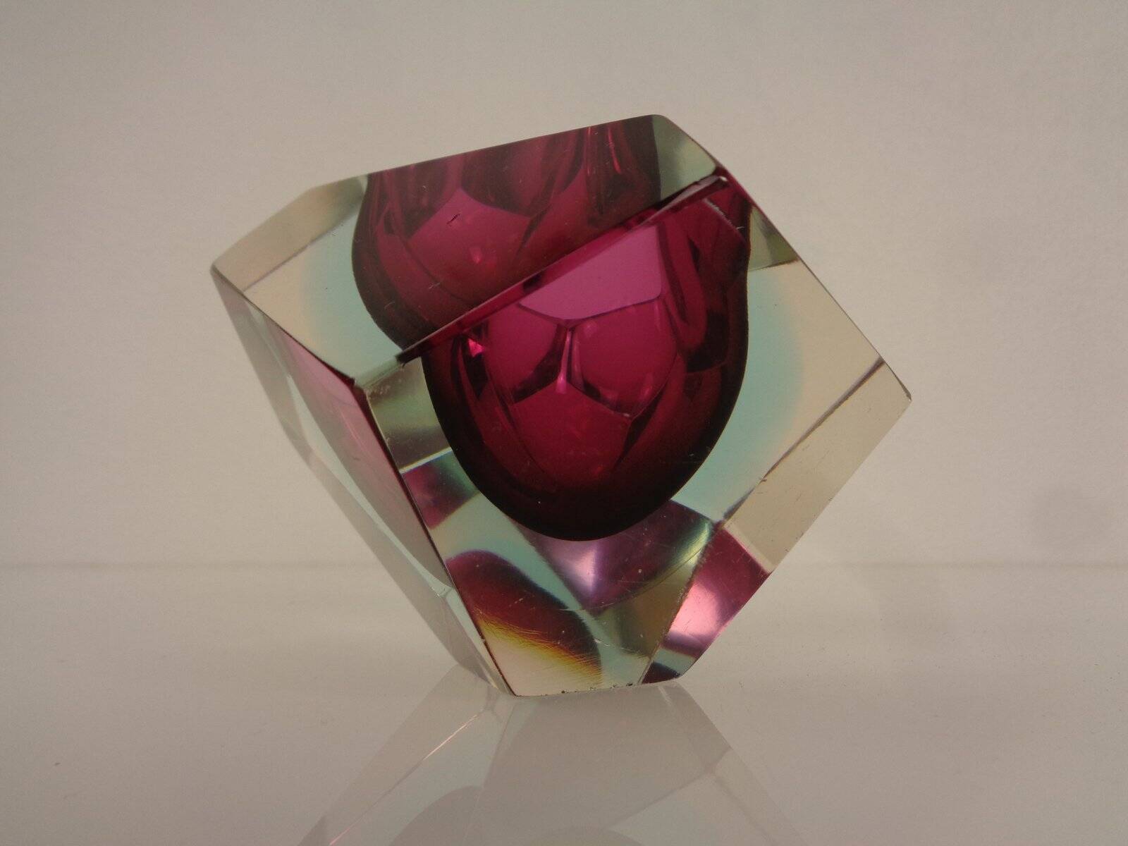 Italian Sommerso Murano Glass Ashtray by Flavio Poli, 1960s