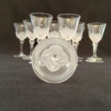 12 liquor glasses 50 cl in Arques crystal J G Durand model Florence