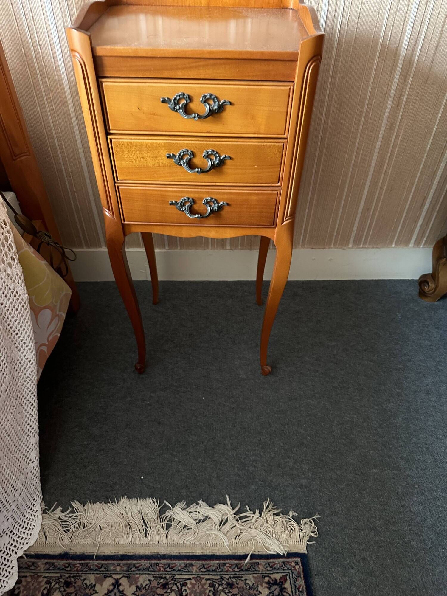 Bedside tables - Louis XV style in wood, 1960s - 1 set of 2 tables