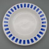Plates saucers cups vintage white blue line hotesse ceramic
