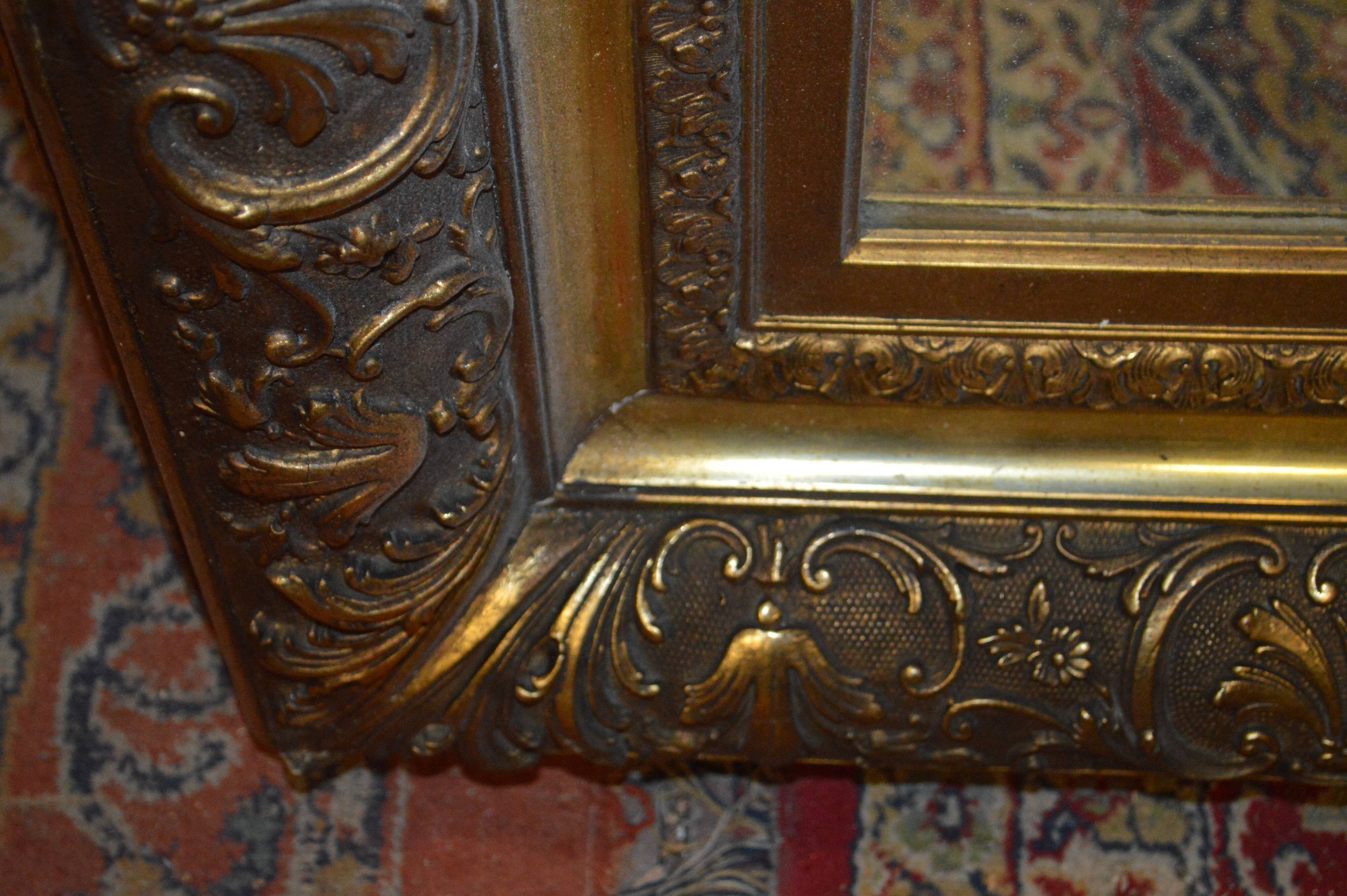 Golden mirror - 158x118cm