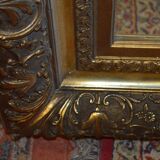 Golden mirror - 158x118cm