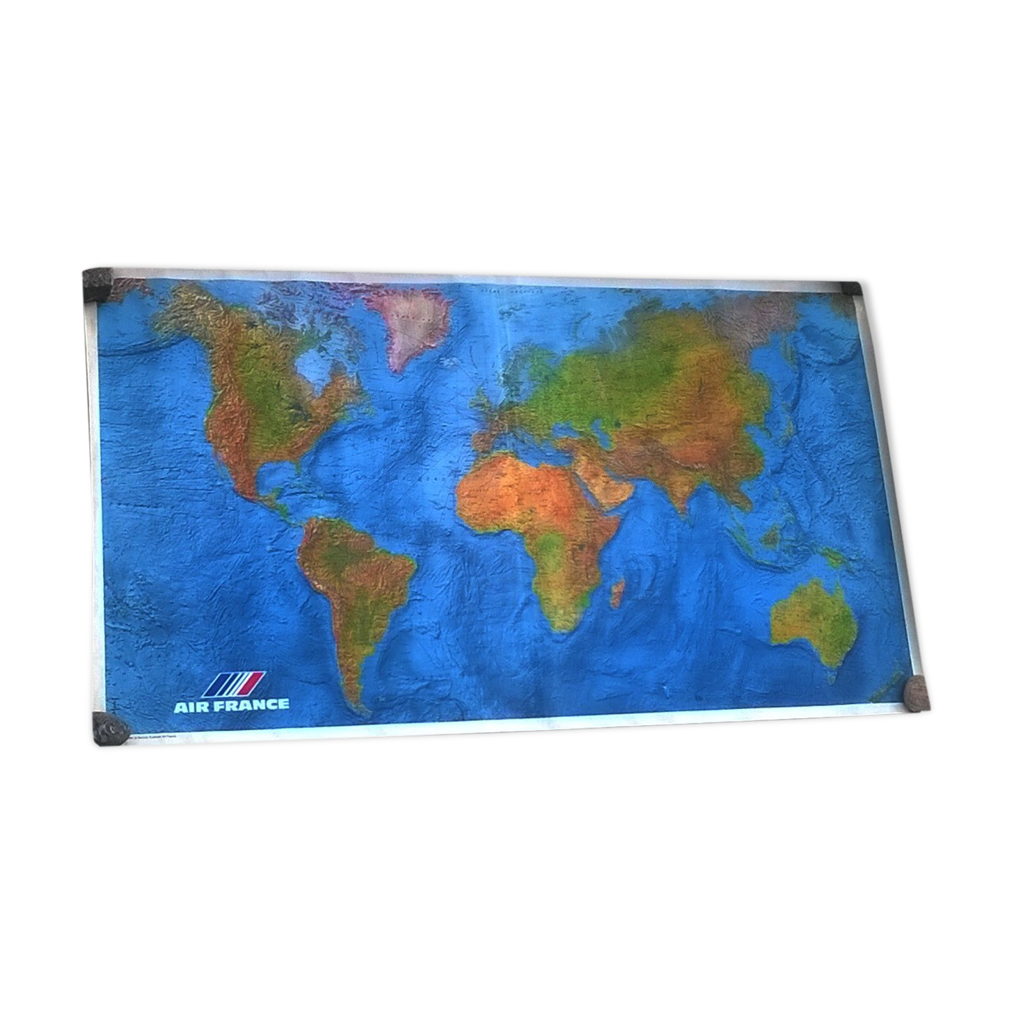 Planisphere Air France vintage 204 X 116,4 cm
