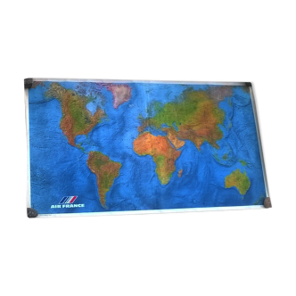 Planisphere Air France vintage 204 X 116,4 cm