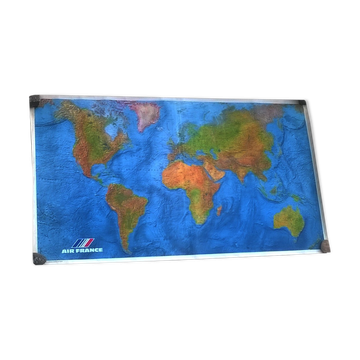Planisphere Air France vintage 204 X 116,4 cm