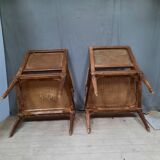 Pair of cane armchairs from the Louis XVI style
