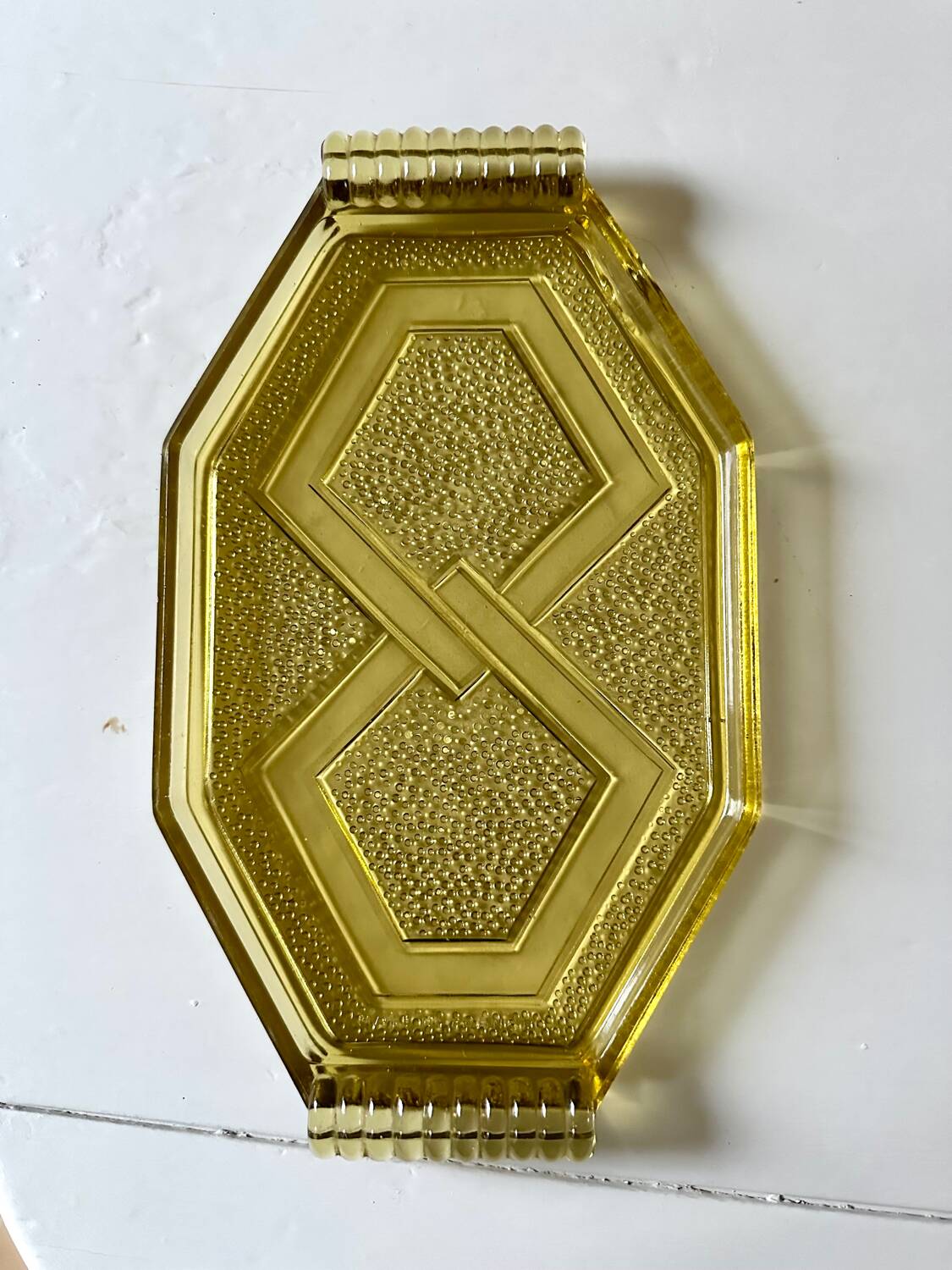 Art Deco molded glass dish