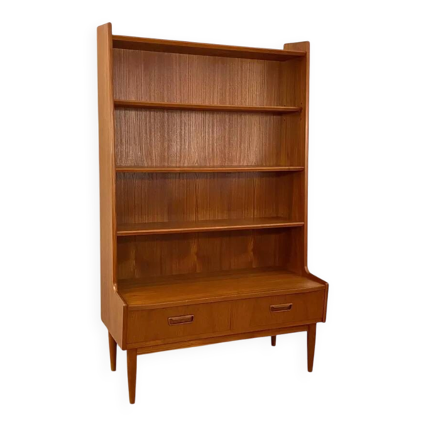 Bibliothèque scandinave en teck signé Brdr. Larsens Møbelfabrik, Danemark 1960s
