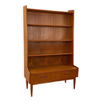 Scandinavian teak library signed Brdr. Larsens Møbelfabrik, Denmark 1960s