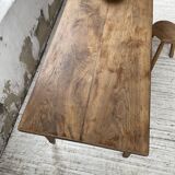 Farmhouse table in oak and walnut 2m