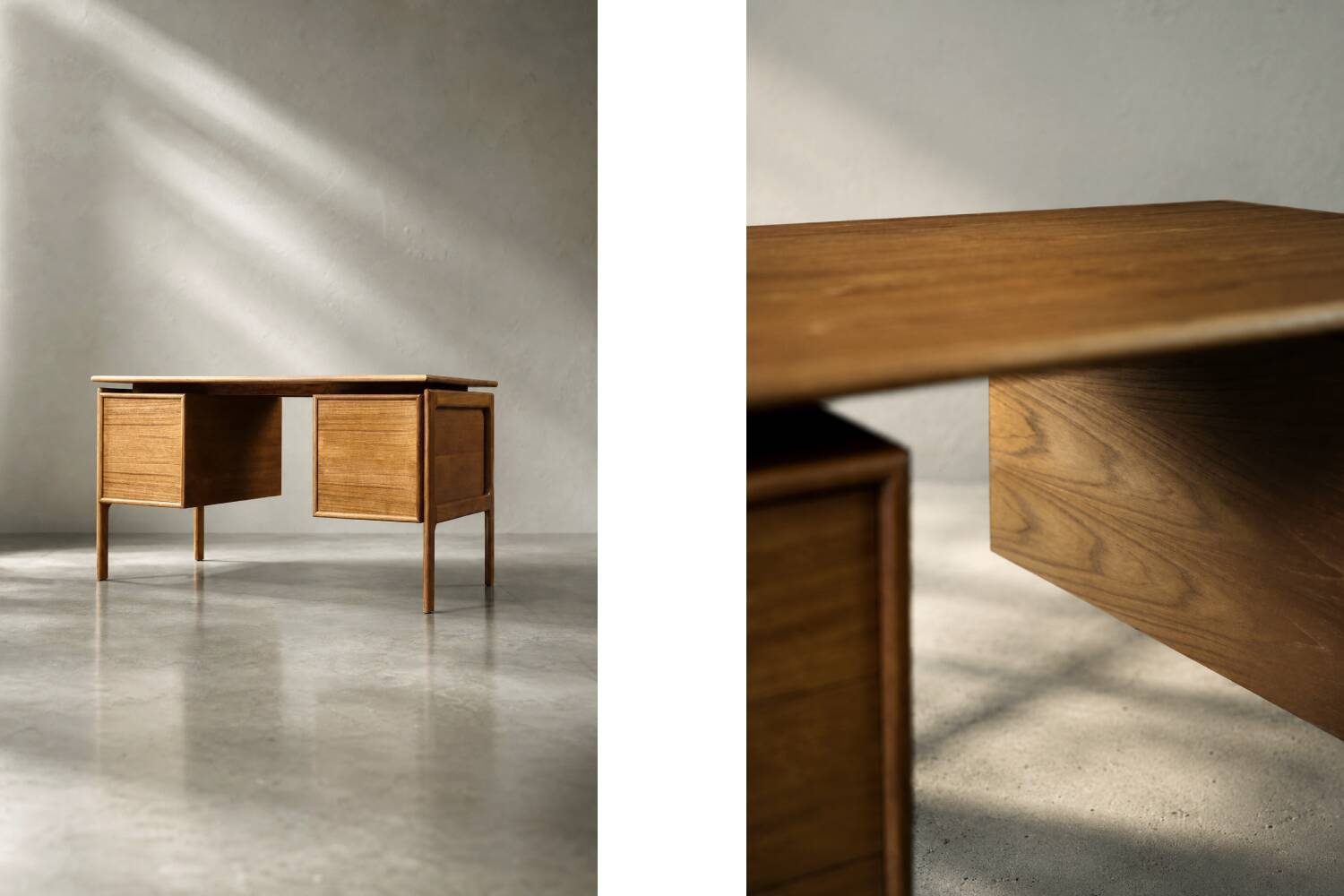 Modern vintage Danish teak desk from the 1950s by Arne Vodder for GV Møbler.