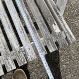 Pair of vintage wooden folding garden chairs – shabby chic look