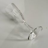 6 Champagne Flutes in Lalique Crystal | "Chinon" Model | 1960s