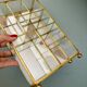 Vitrine vintage en verre et laiton