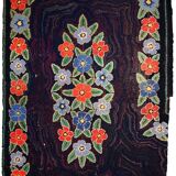 Tapis Hooked Antique Américain, Années 1920, Pièce Unique et Inachevée