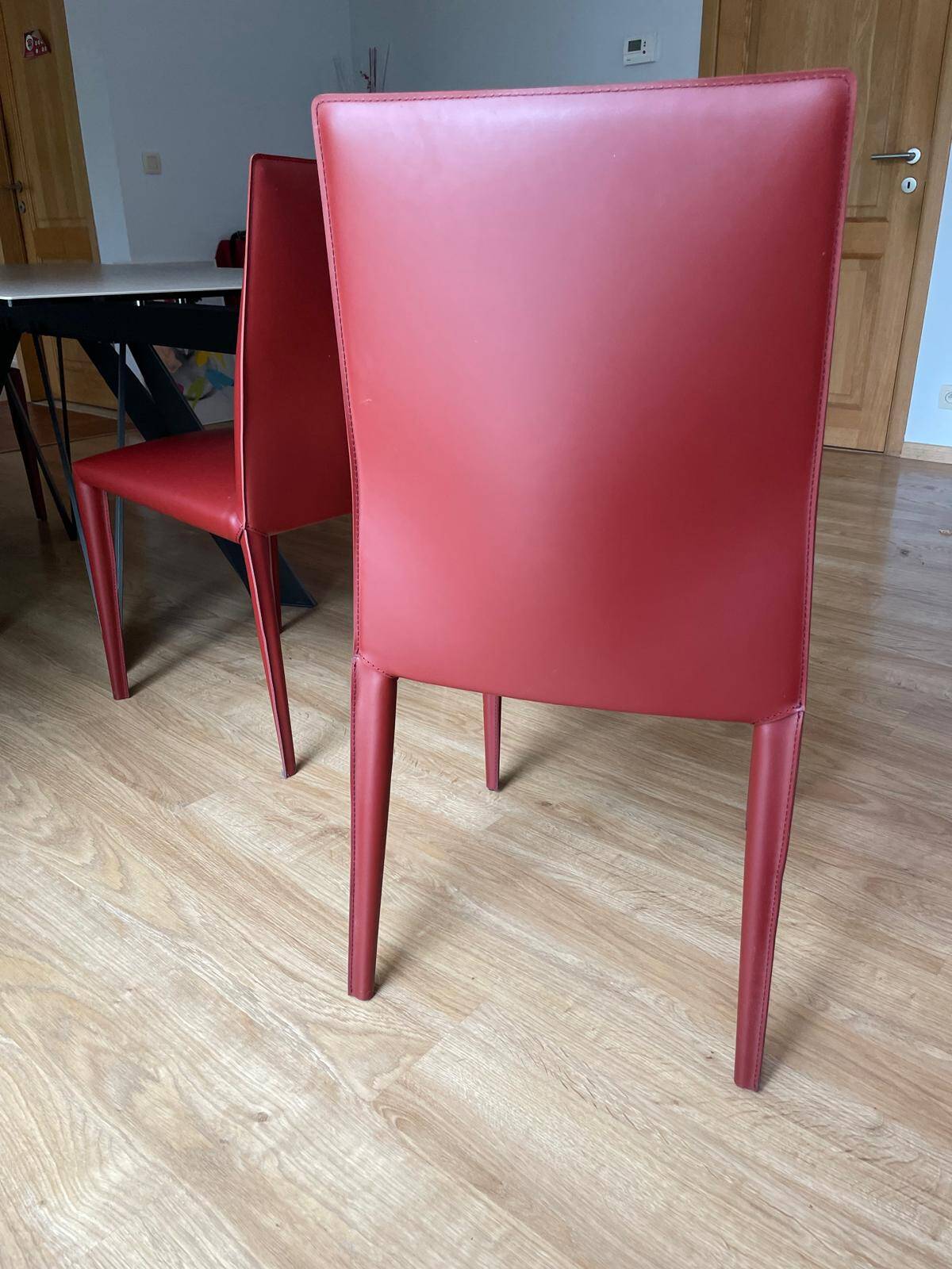 Roche bobois – design dining table + 4 chairs – excellent condition