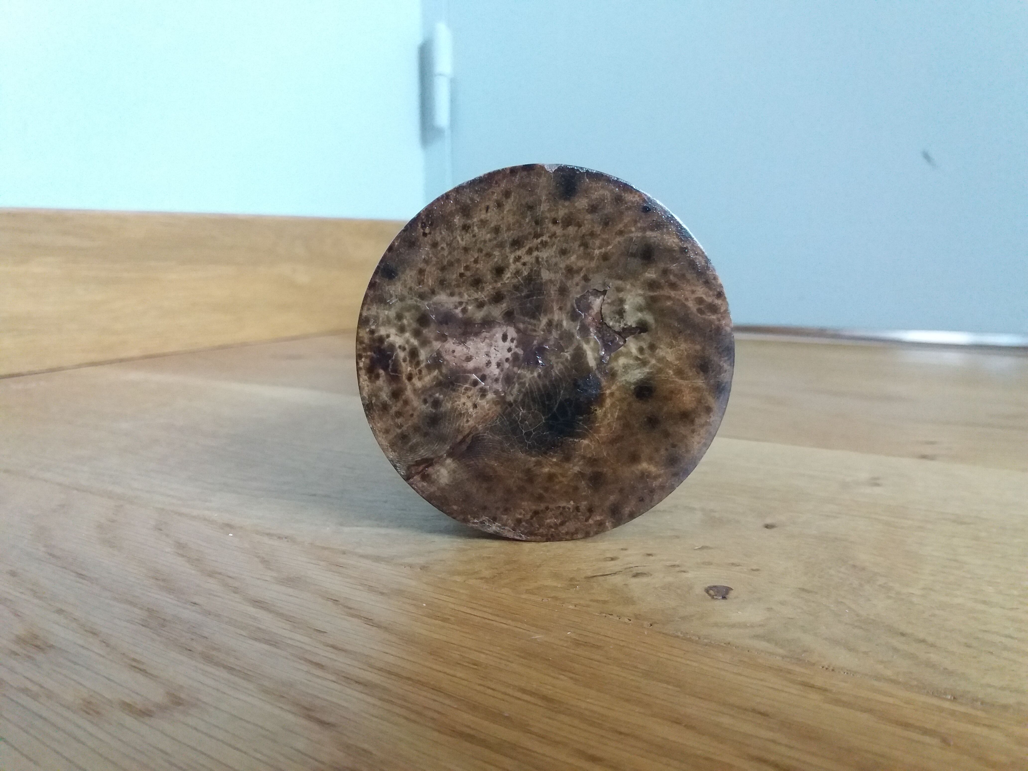 Diabolo vase in marbled lacquered wood Art Deco