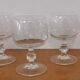 Set of 6 water glasses on feet, grape decoration and Luminarc vine shoot