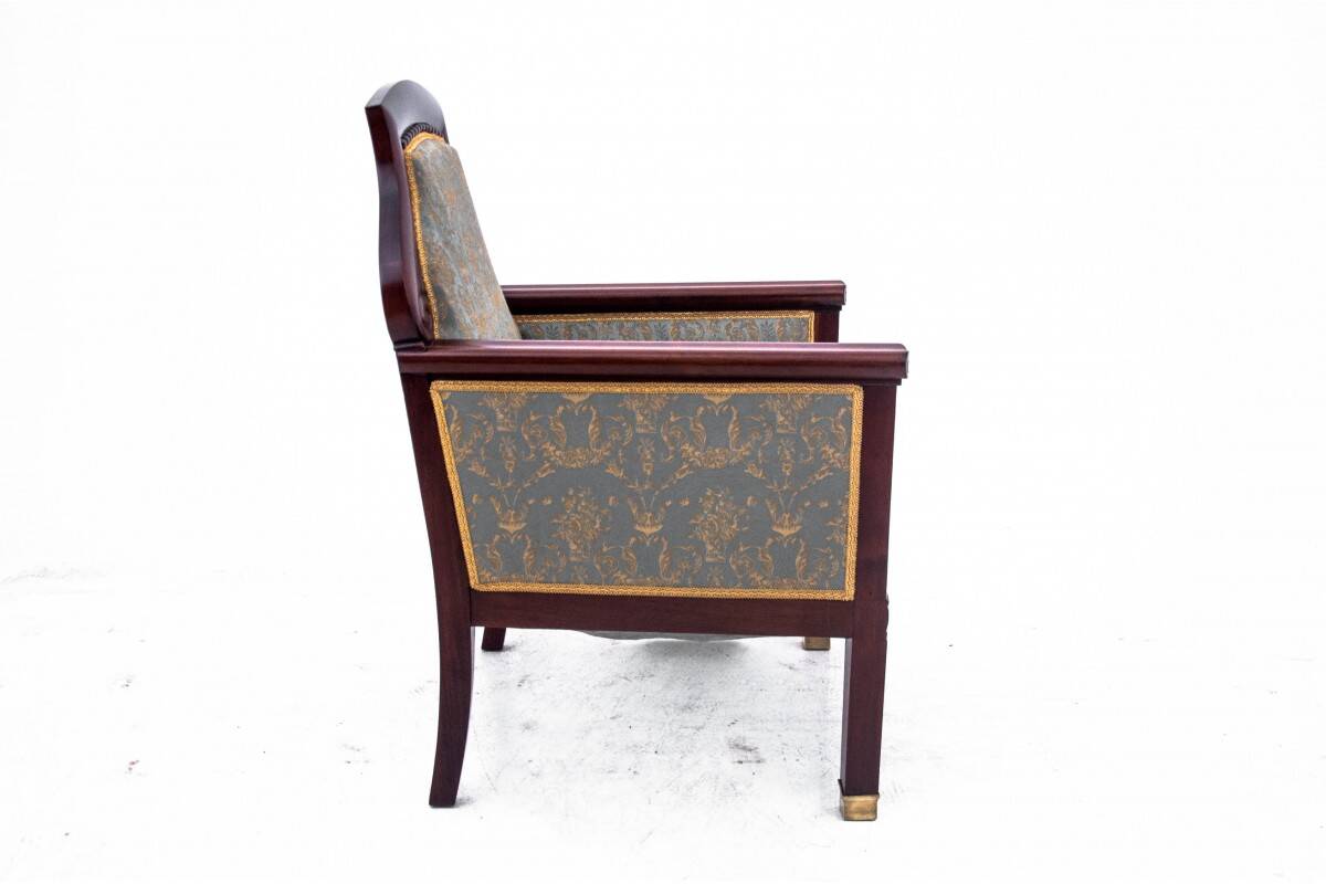 A pair of armchairs, Northern Europe, circa 1870.