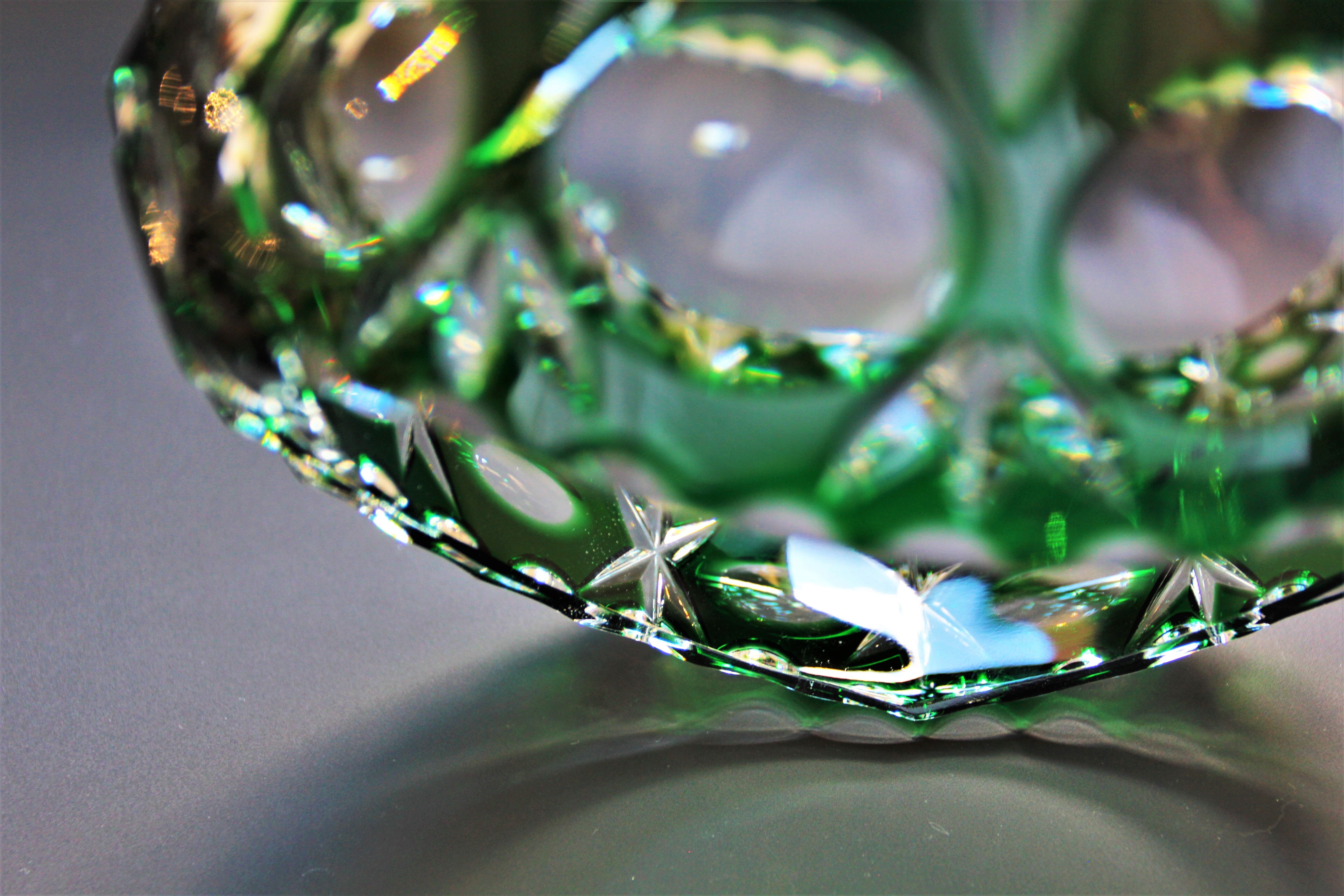 Baccarat cut crystal basket