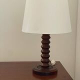 Modernist turned wooden lamp