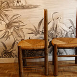 Pair of mulched chairs 50s