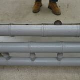 Large bamboo-style wooden cheval mirror, 19th century, Napoleonic II period.