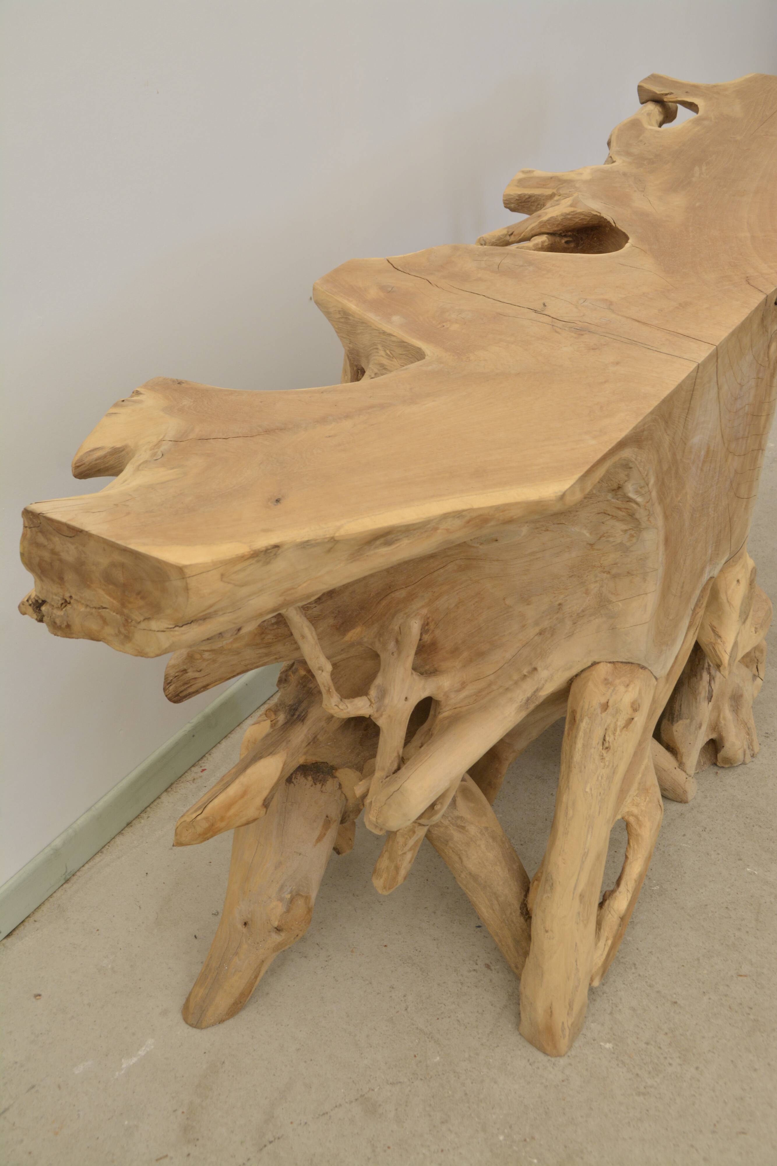 Teak root console