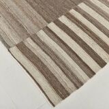 Beige Brown Oversize Vintage Kilim Rug, 322x388Cm