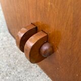 1960 Angel Pazmino leather bedside table