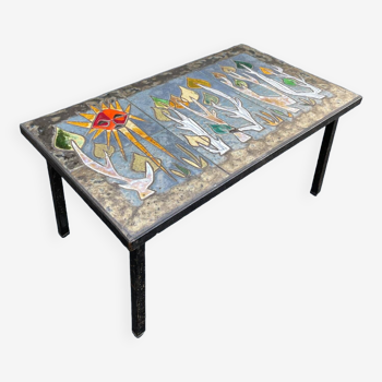 Table basse signée Raymond Corroyez, 1960