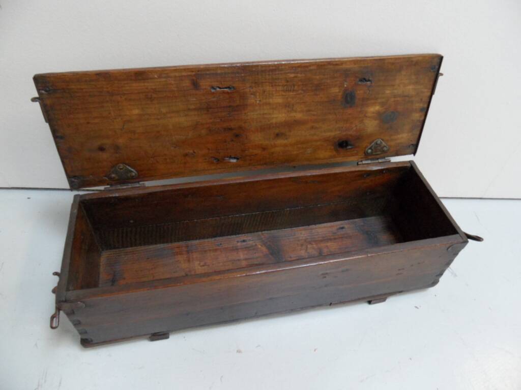 Vintage wooden military chest